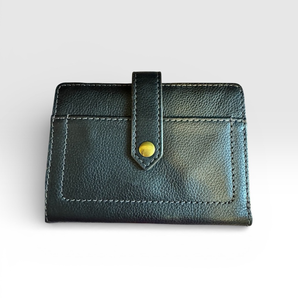 NWT Fossil Black Leather Wallet Unisex